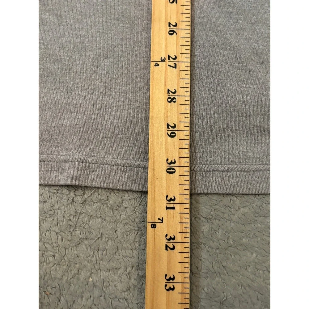 Banana Republic Mens Tall Large Gray Striped Quarter Zip Cotton Pullover Sweater